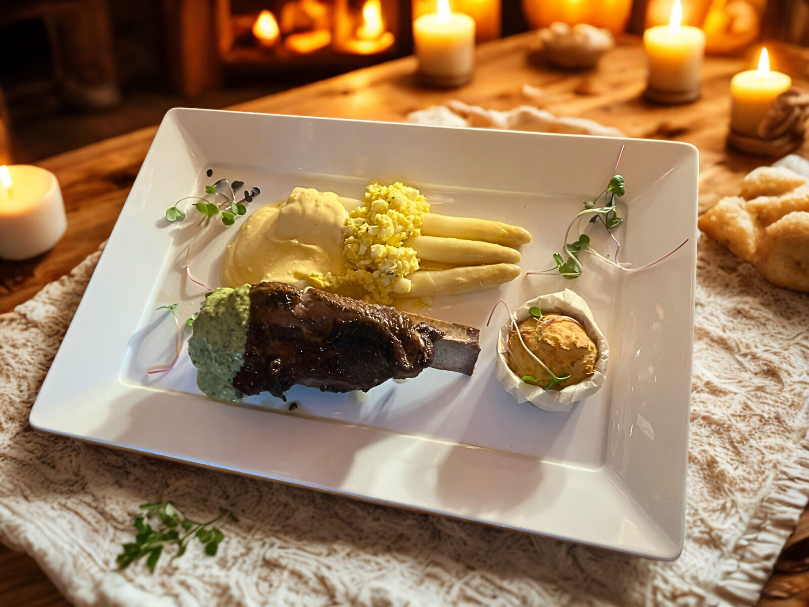 SALADE ASPERGES LAMSSCHOUDER EN MORILLES